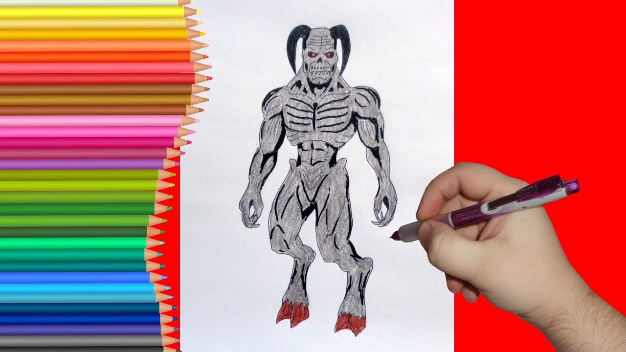 1280x720 How To Draw Krampus, Kak Narisovat Krampusa - Krampus Drawing