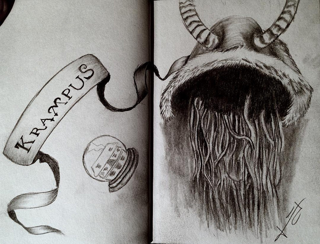 1024x781 Krampus Drawing For Free Download - Krampus Drawing