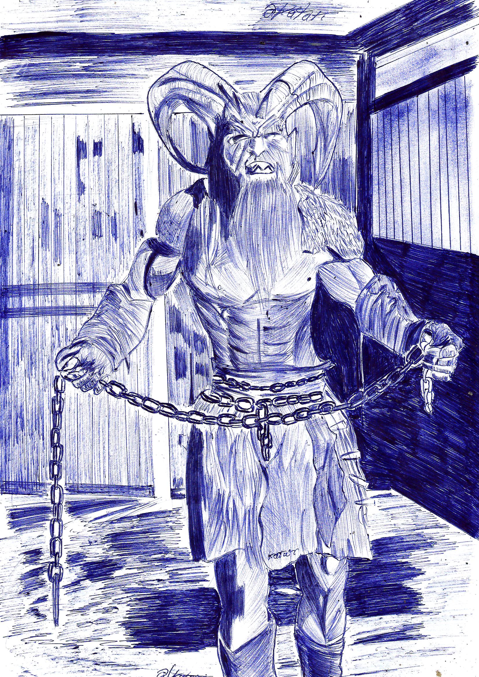 1654x2338 Merry Krampus - Krampus Drawing