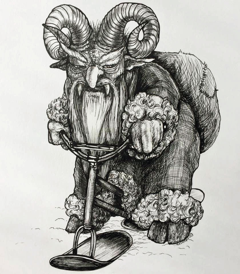 840x960 Krampus Drawing Friendly For Free Download - Krampus Drawing