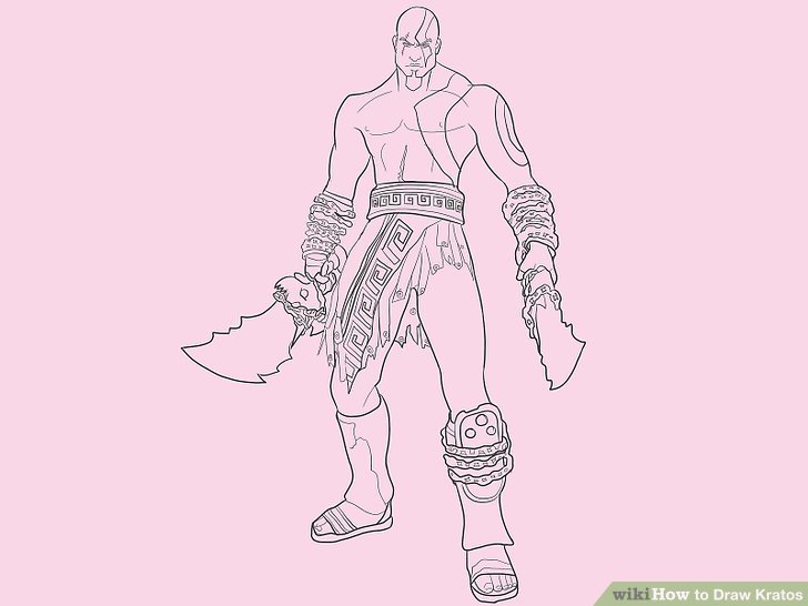 728x546 How To Draw Kratos - Kratos Drawing