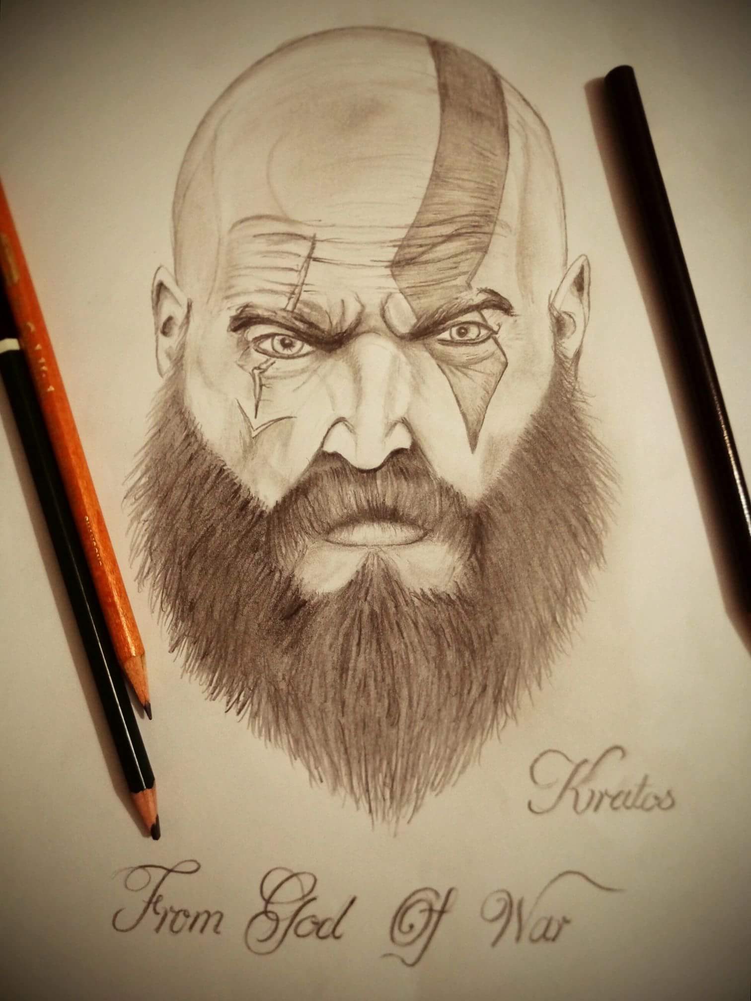 1512x2015 Kratos From God Of War Gaming - Kratos Drawing