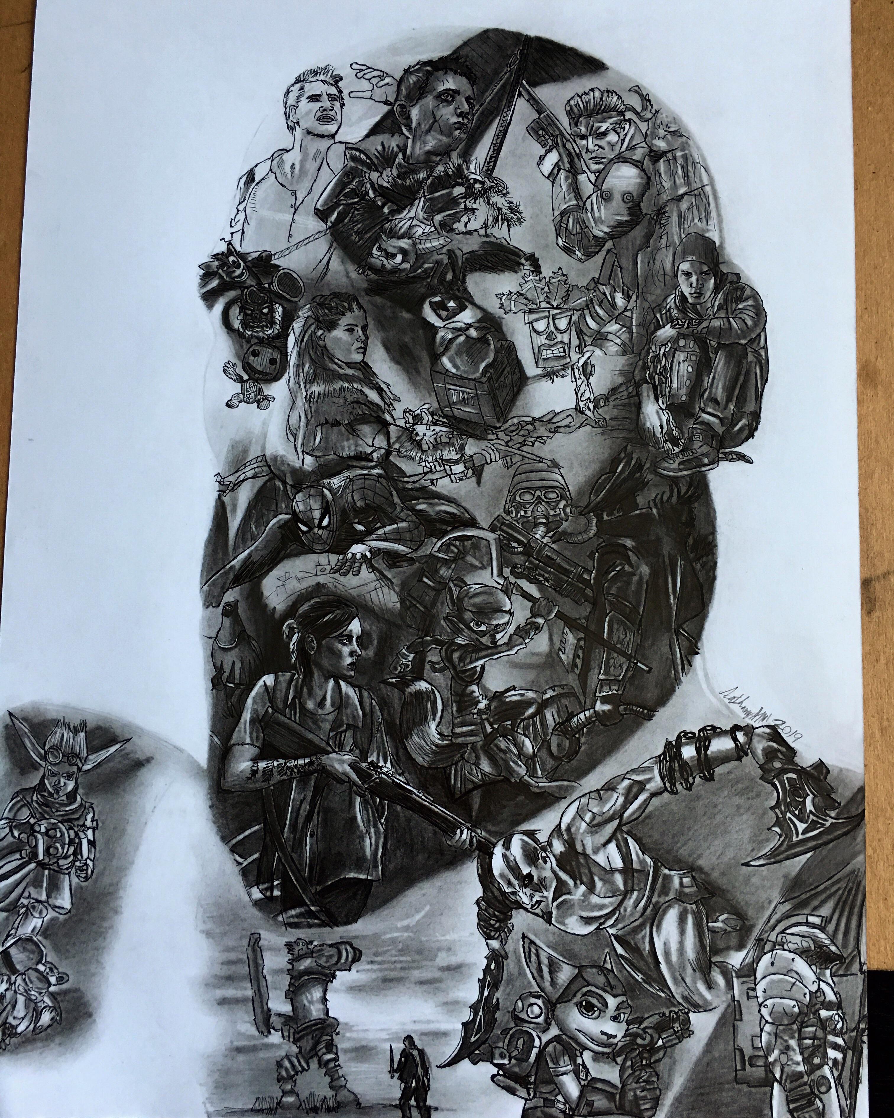 3024x3780 Playstation Kratos Drawing - Kratos Drawing