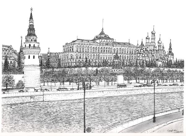 601x439 the kremlin palace, moscow - Kremlin Drawing