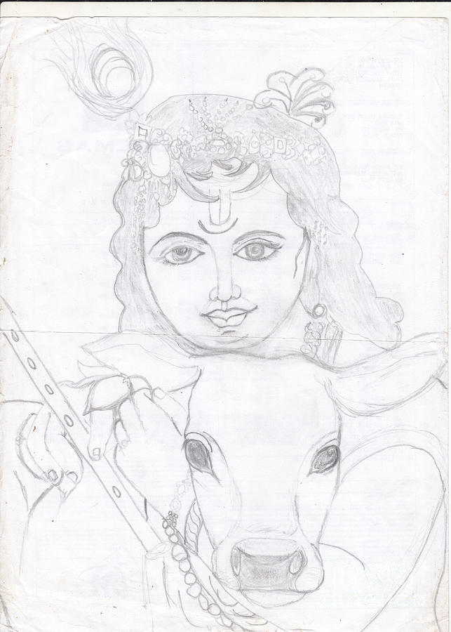 643x900 Krishna Drawing - Krishna Drawing