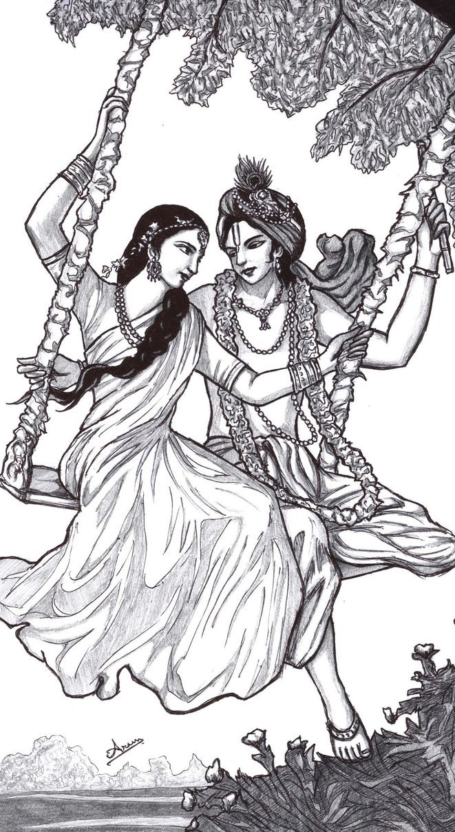 661x1208 Radha Krishna Drawing, Pencil, Sketch, Colorful, Realistic Art - Krishna Drawing