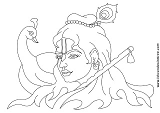 Krishna Line Drawing