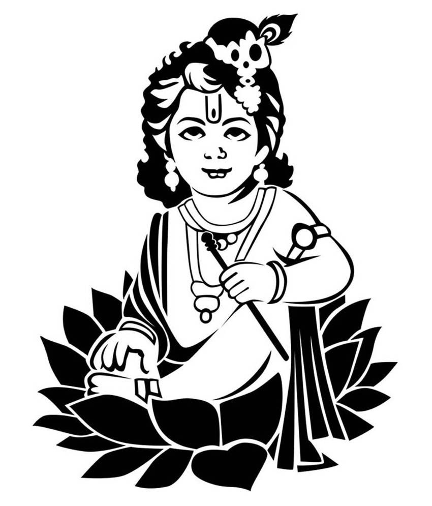 Krishna Line Drawing at Explore collection of