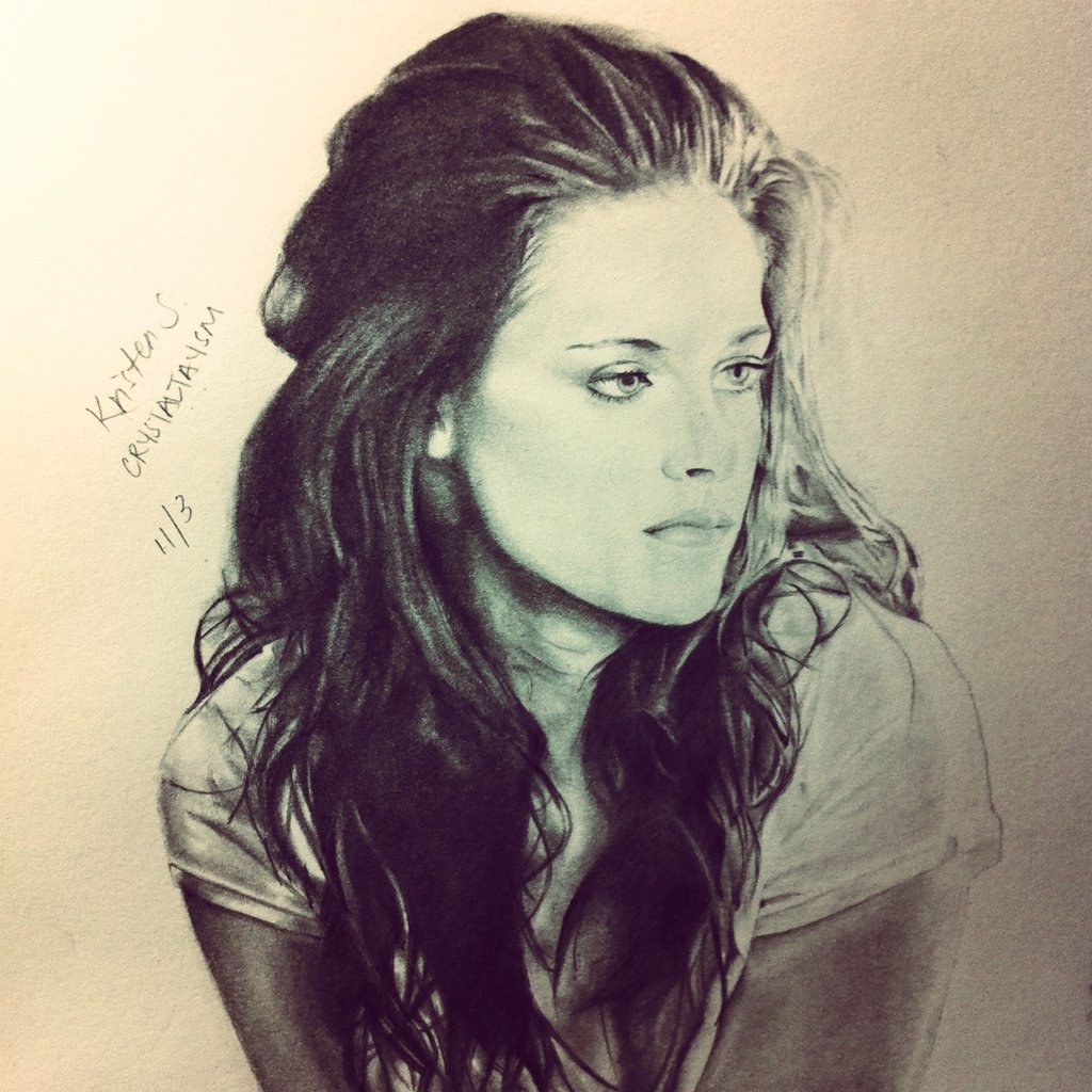 1024x1024 new how to sketch kristen stewart - Kristen Stewart Drawing