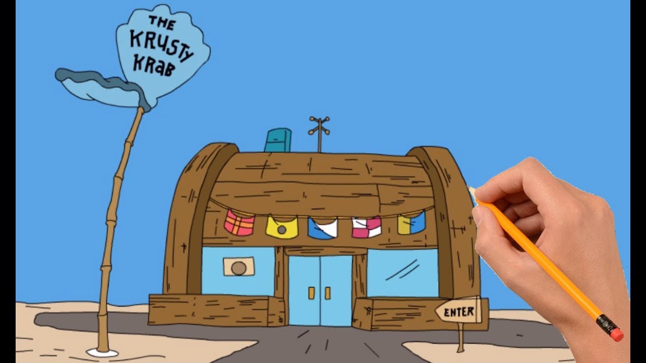 1280x720 how to draw the krusty krab step - Krusty Krab Drawing