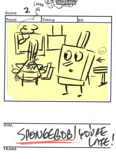400x548 spongebob and mr krabs in the krusty krab storyboard rough - Krusty Krab Drawing