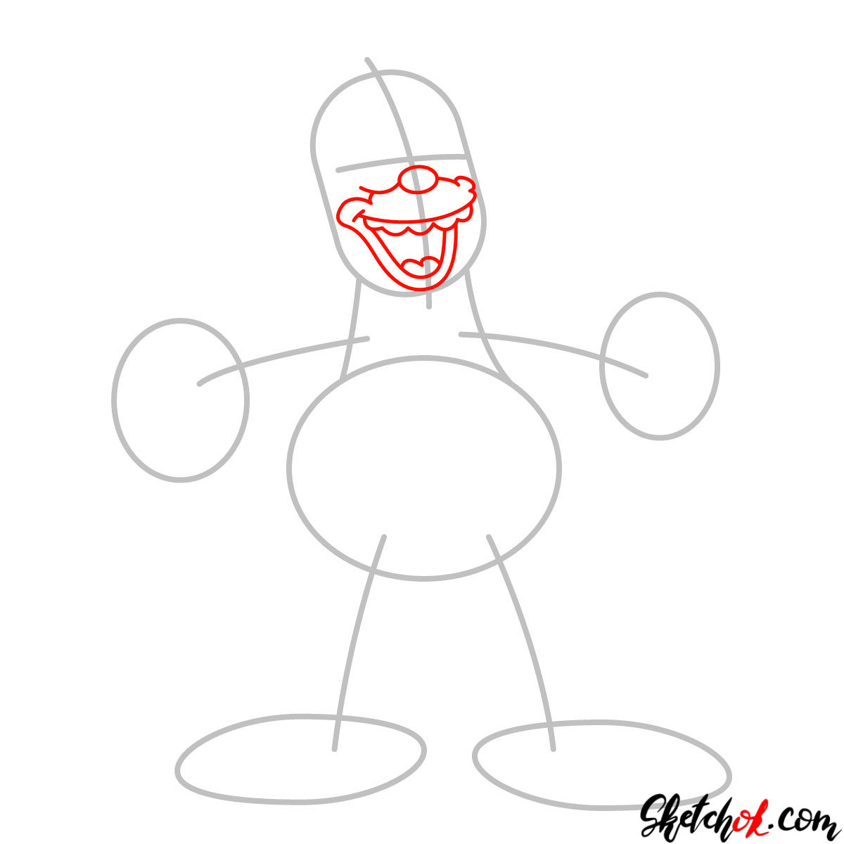 1200x1200 how to draw krusty the clown - Krusty The Clown Drawing
