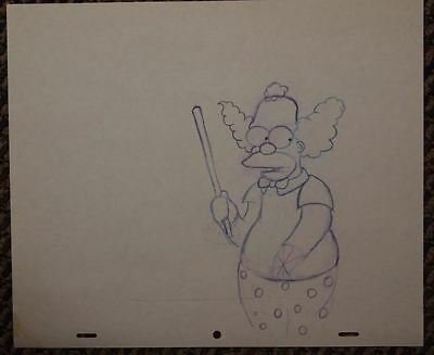 400x327 krusty the clown the simpsons original production drawing - Krusty The Clown Drawing