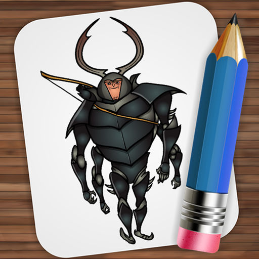 512x512 drawing for kubo and the two strings - Kubo Drawing