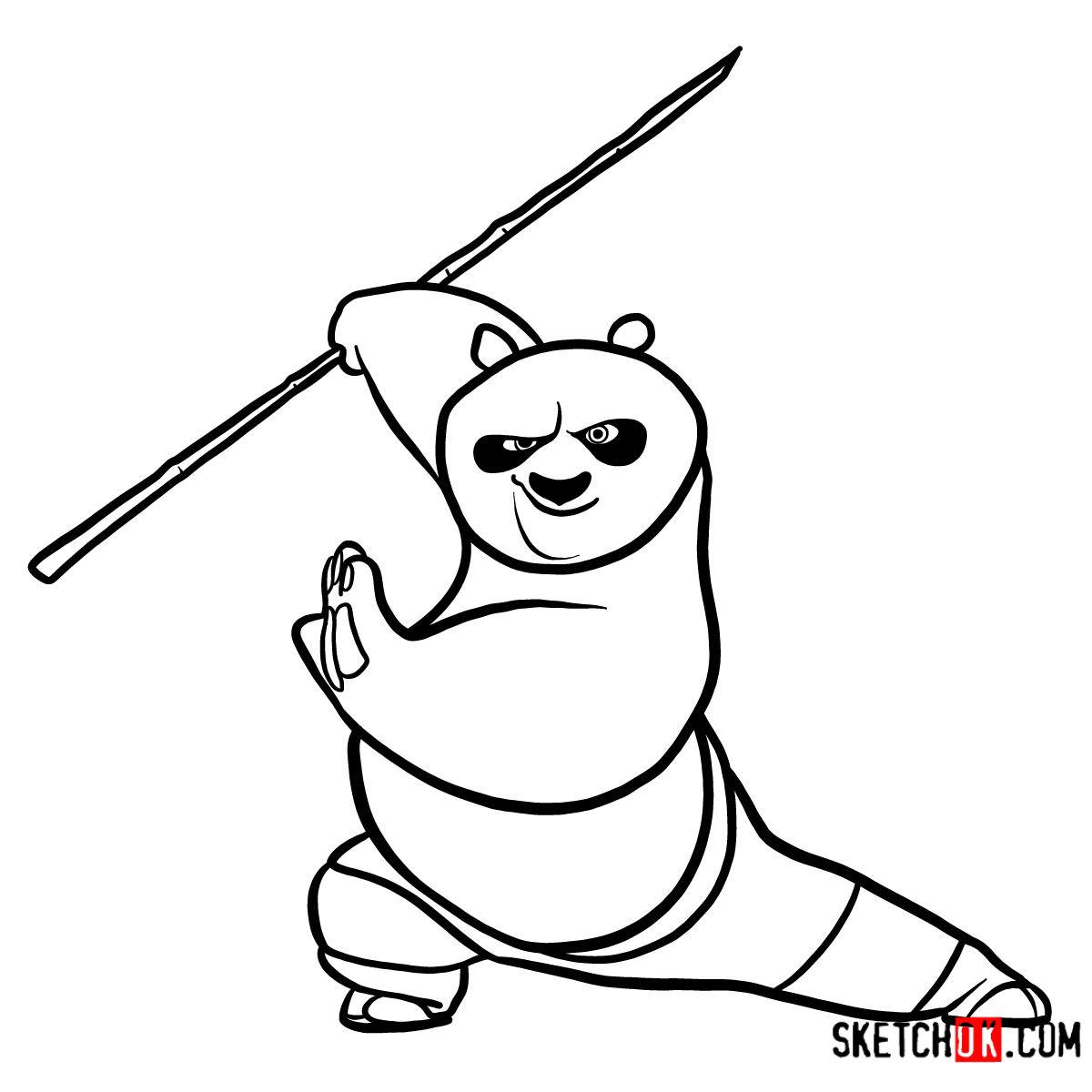 1200x1200 How To Draw Po The Kung Fu Panda - Kung Fu Drawing