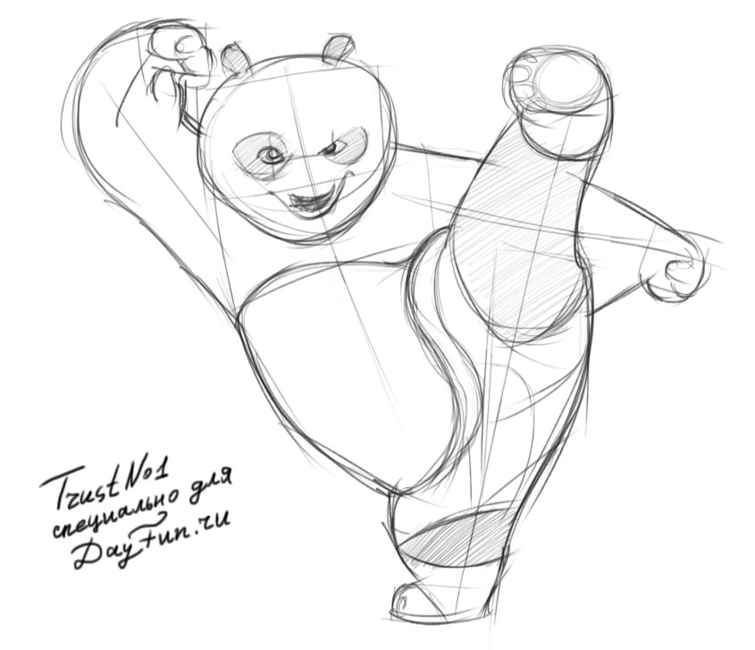 845x727 How To Draw Kung Fu Panda Step - Kung Fu Drawing