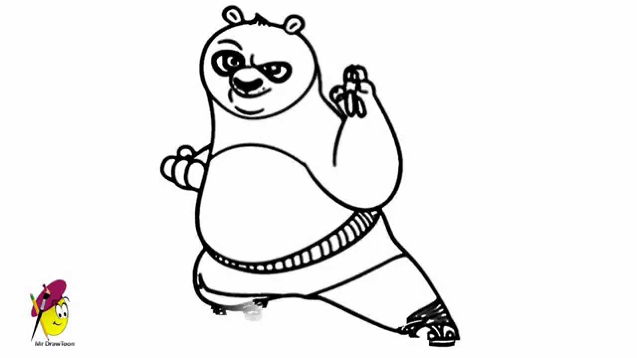 1280x720 Kung Fu Panda - Kung Fu Drawing