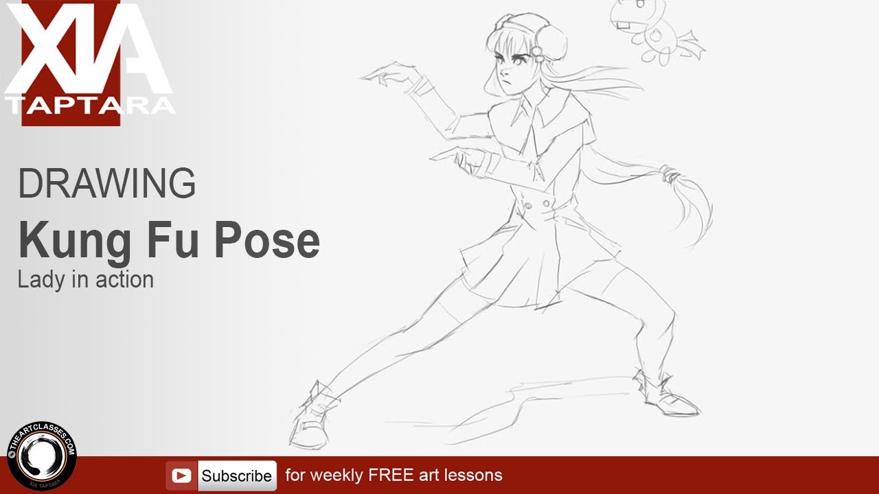 1280x720 Drawing Kung Fu Pose With Flying Unicorn Live Stream - Kung Fu Drawing