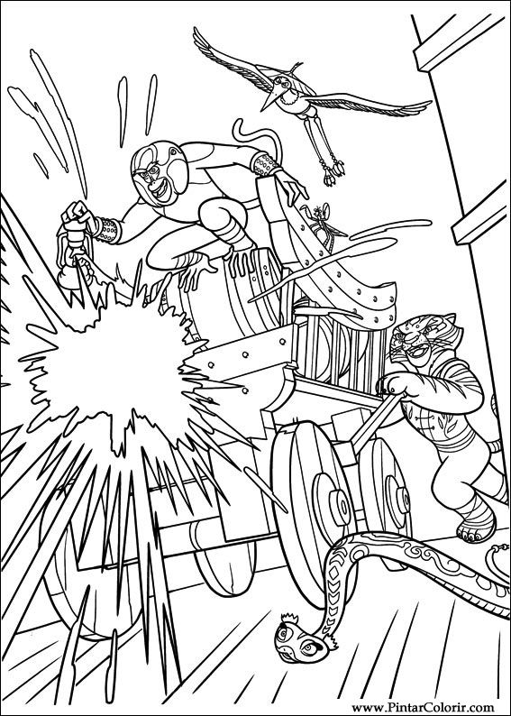 567x794 drawings to paint colour kung fu panda - Kung Fu Panda 2 Drawing