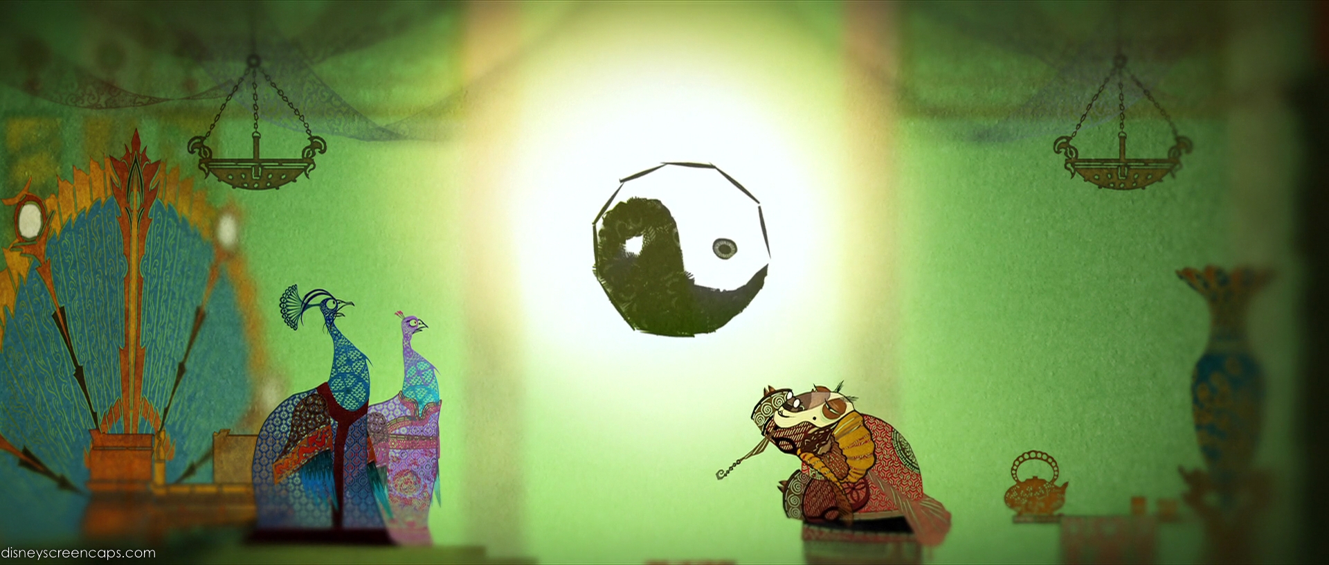 1920x816 Warrior Of Black And White - Kung Fu Panda 2 Drawing