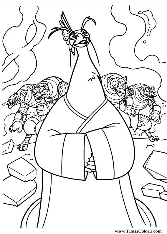567x794 drawings to paint colour kung fu panda - Kung Fu Panda 2 Drawing