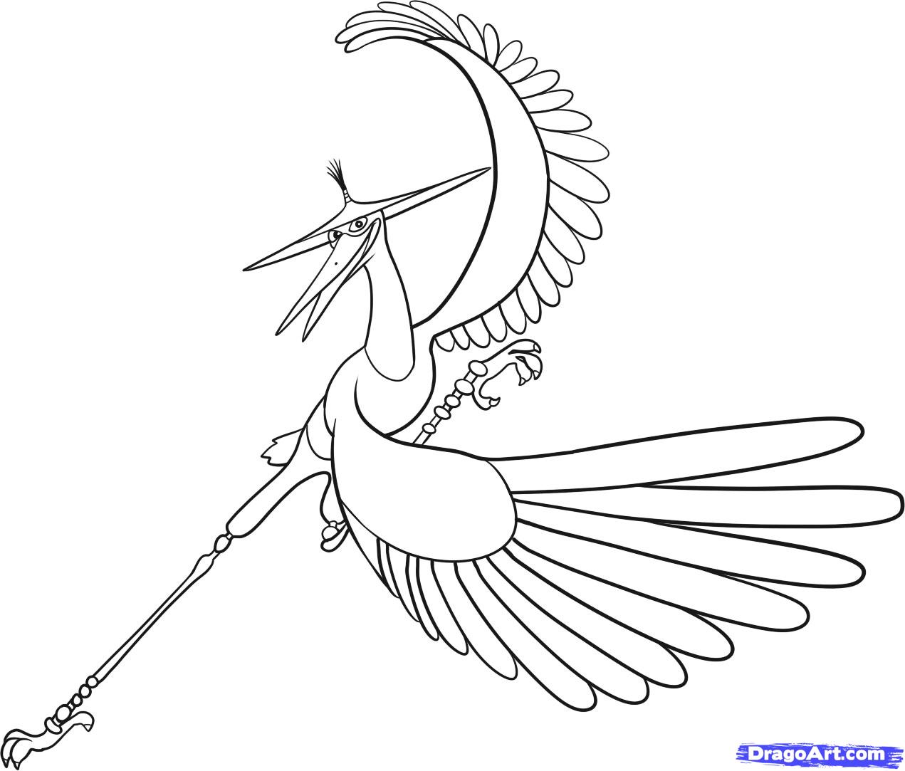 1271x1083 how to draw crane, master crane, kung fu panda, step - Kung Fu Panda Drawing