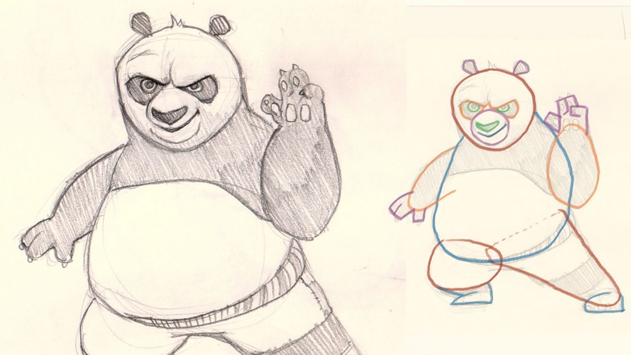 1280x720 how to draw kung fu panda - Kung Fu Panda Drawing