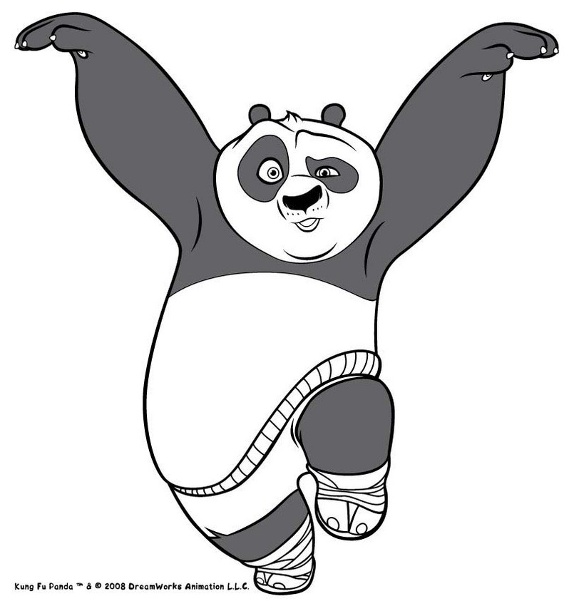 812x850 kung fu panda coloring pages - Kung Fu Panda Drawing