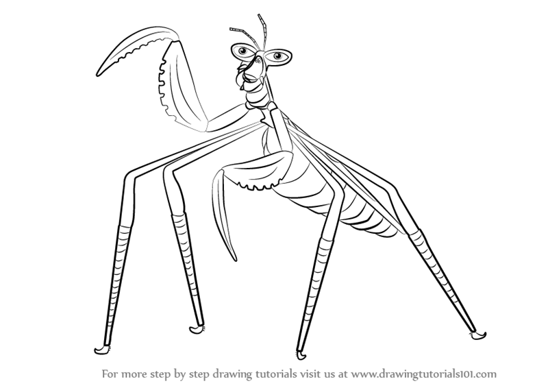 800x566 learn how to draw mantis from kung fu panda - Kung Fu Panda Drawing