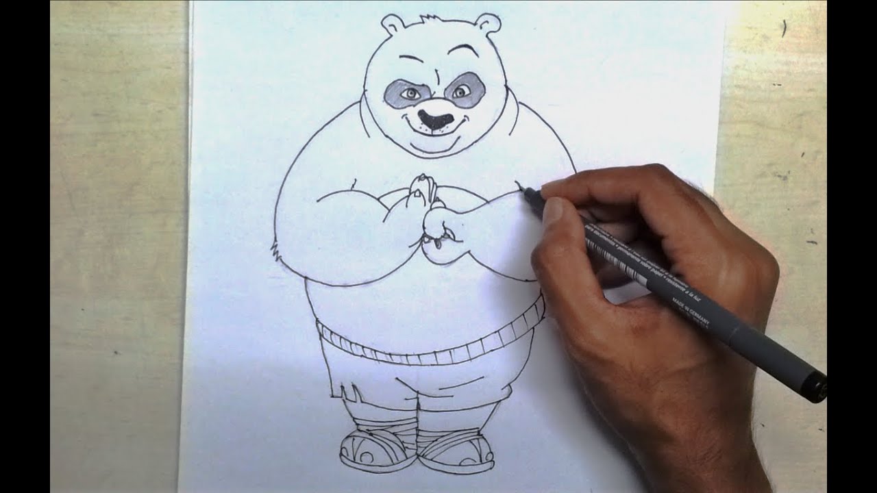 1280x720 how to draw kung fu panda - Kung Fu Panda Drawing
