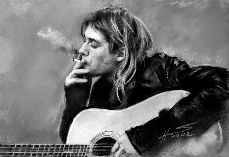 900x618 Kurt Cobain Guitar Drawing - Kurt Cobain Drawings