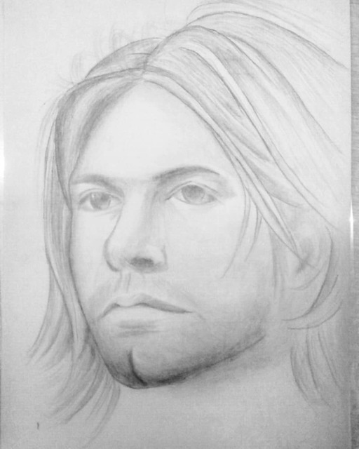 512x640 Bilal Albar Bayyanullaah Artwork Kurt Cobain Original Drawing - Kurt Cobain Drawings