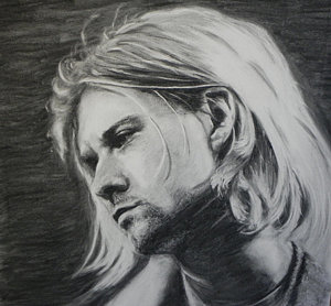300x278 Portrait Kurt Cobain Drawing - Kurt Cobain Drawings