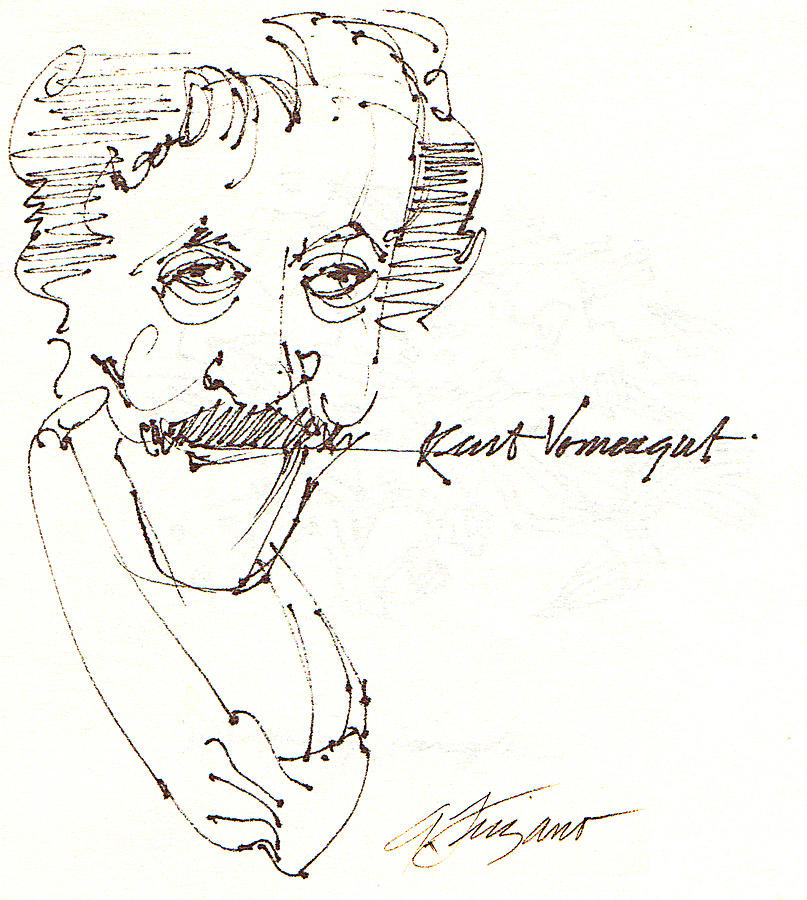 807x900 kurt vonnegut drawing - Kurt Vonnegut Drawings
