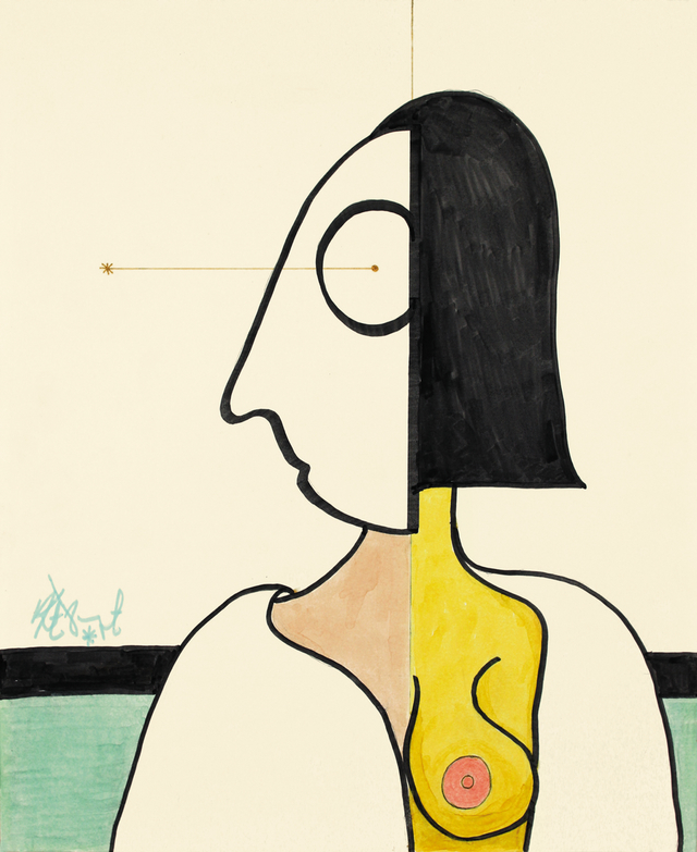 640x783 behold kurt vonnegut's drawings writing is hard art is pure - Kurt Vonnegut Drawings