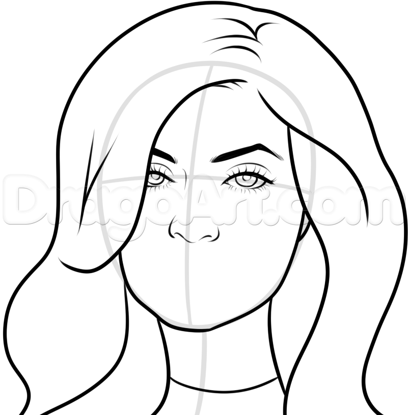 801x816 how to draw kylie jenner, step - Kylie Jenner Drawing
