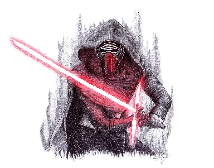 900x707 kylo ren - Kylo Ren Drawing