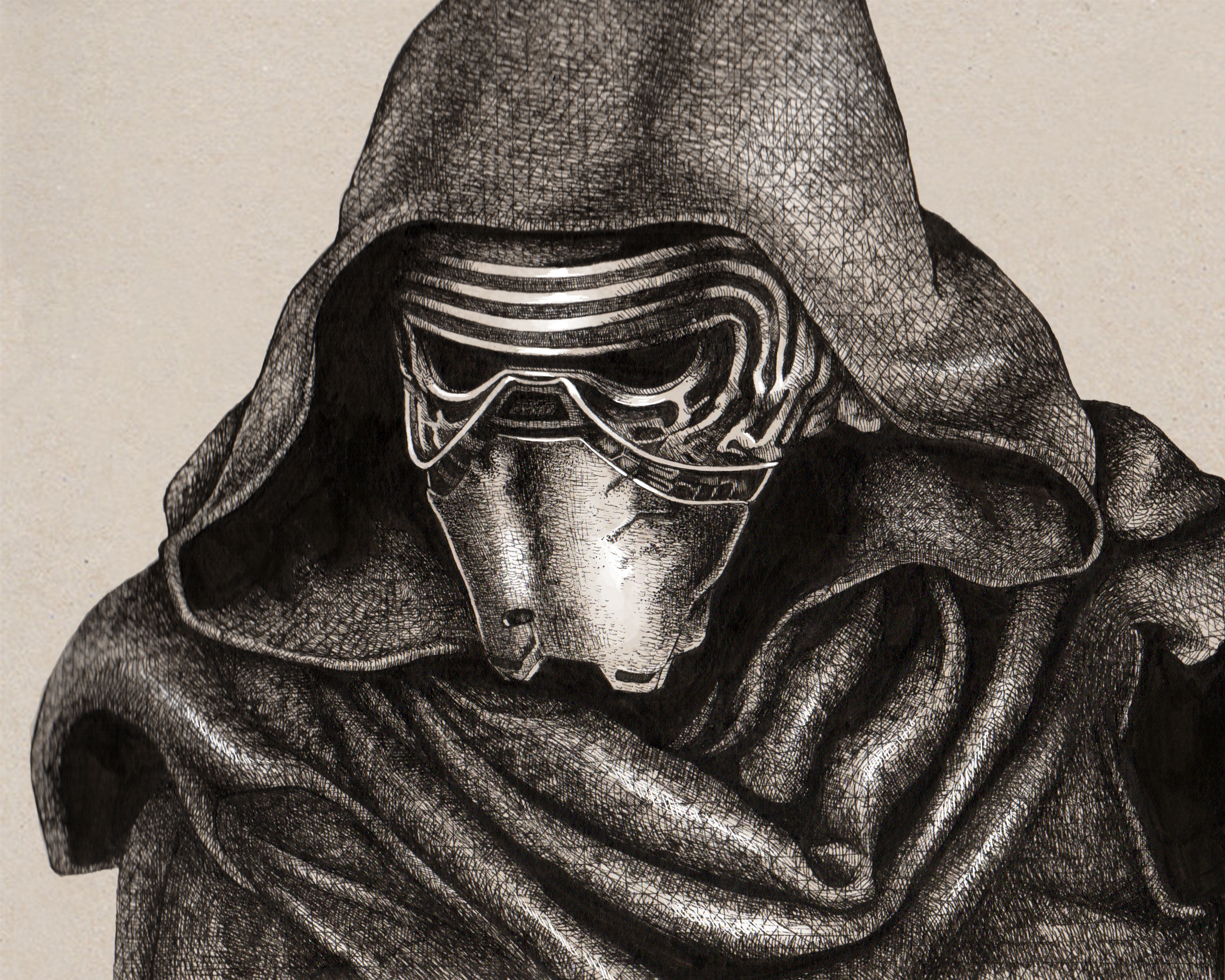 2464x1971 pencil drawing of kylo ren starwars - Kylo Ren Drawing