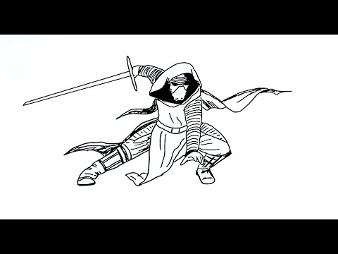 480x360 how to draw kylo ren from star wars episode vii - Kylo Ren Drawing