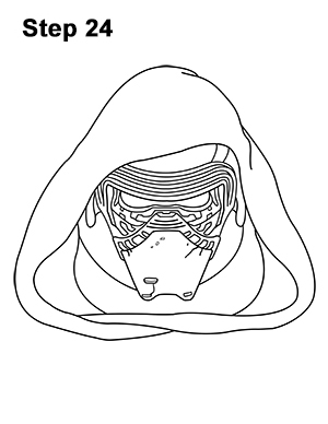 300x388 how to draw kylo ren - Kylo Ren Helmet Drawing