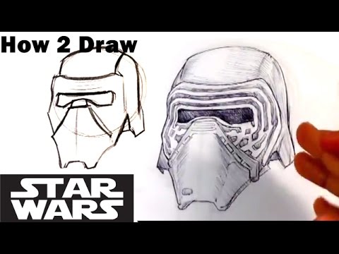 480x360 how to draw kylo ren helmet from star wars the force awakens - Kylo Ren Helmet Drawing