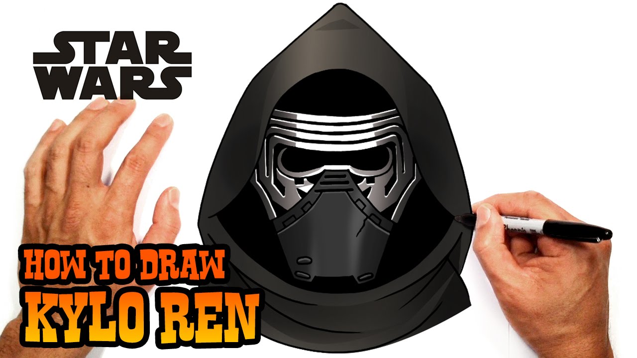 1280x720 how to draw star wars kylo ren - Kylo Ren Helmet Drawing