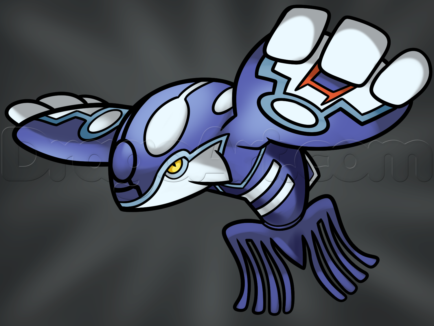 1500x1129 How To Draw Mega Kyogre, Step - Kyogre Drawing