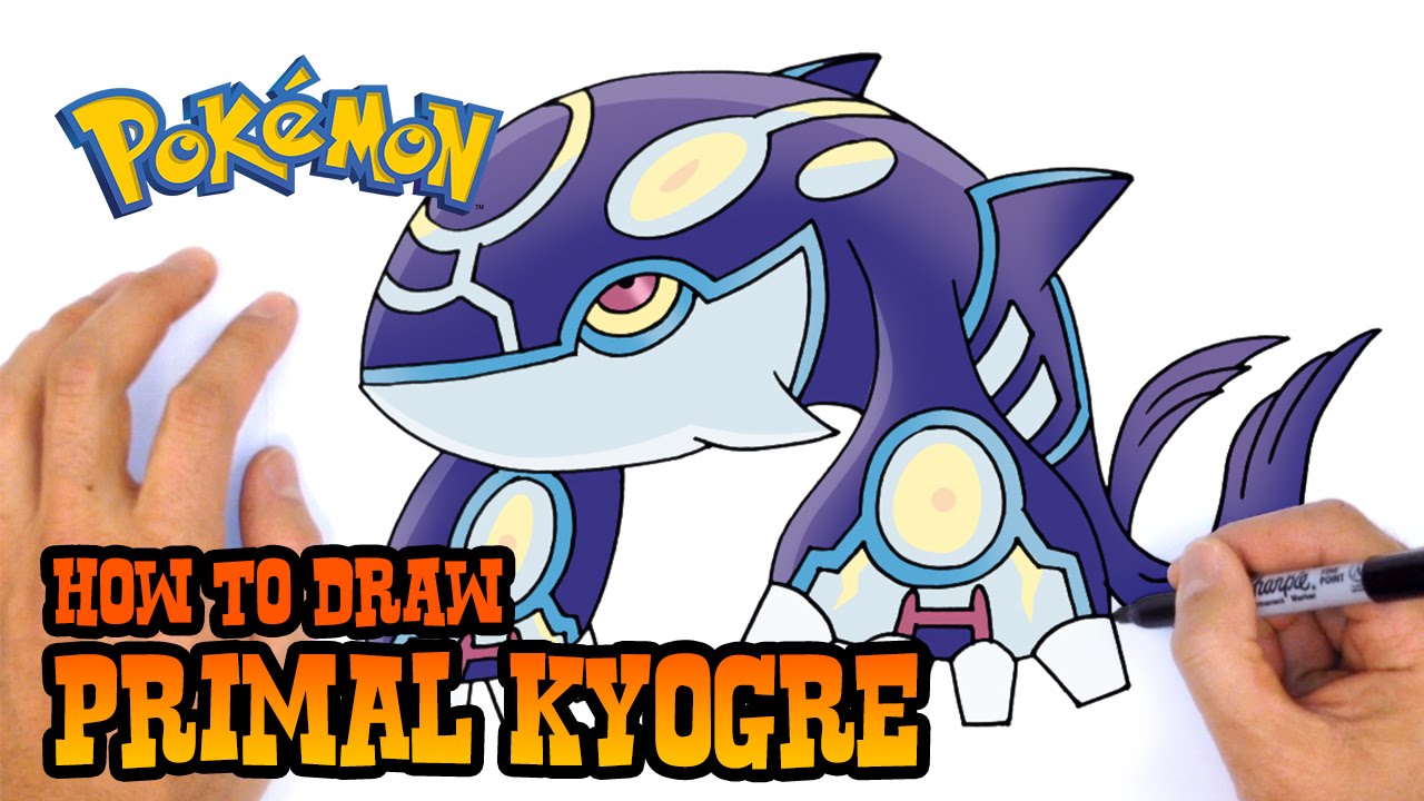 1280x720 How To Draw Primal Kyogre Pokemon - Kyogre Drawing