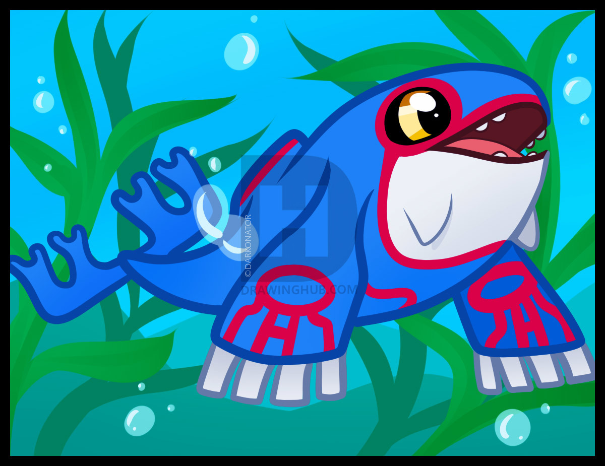 1200x925 How To Draw Chibi Kyogre, Kyogre, Step - Kyogre Drawing