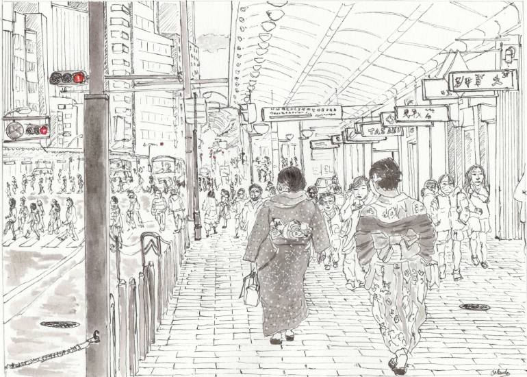 770x550 kyoto street drawing - Kyoto Drawing