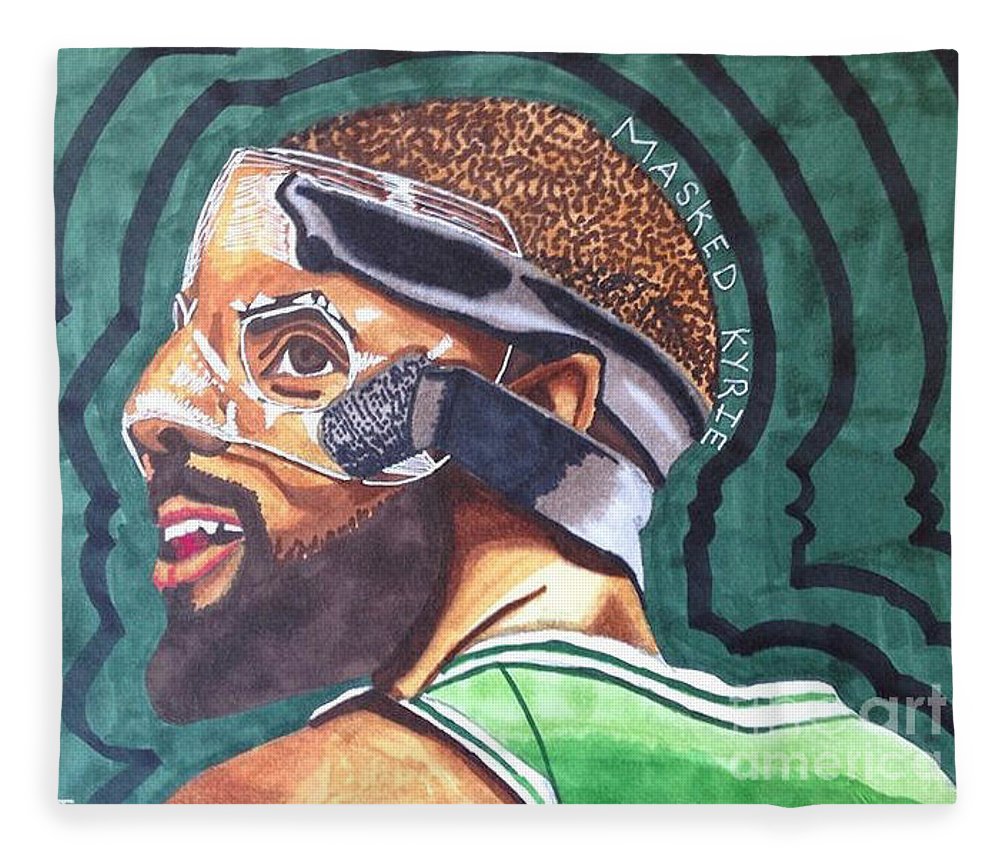 1000x860 kyrie irving drawing fleece blanket for sale - Kyrie Irving Drawing