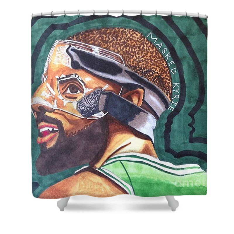 800x800 Kyrie Irving Drawing Shower Curtain For Sale - Kyrie Irving Drawing