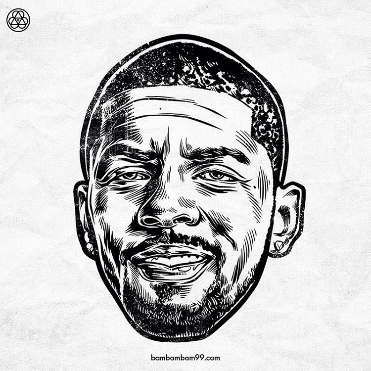 750x750 kyrie irving 'noir et blanc' portrait nba art kyrie irving - Kyrie Irving Drawing