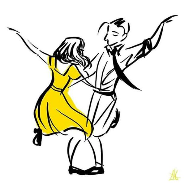 625x604 hermosas ilustraciones que si amaste 'la la - La La Land Drawing